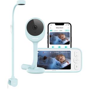 NETVUE Upgraded Baby Camera Monitor Video - 5000mAh Baby Monitor with Camera and Audio, 5" Display, 4 in 1 Bracket Meets The Needs in All Scenarios, Smart Phone App, Cry Detection
