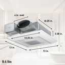 Panasonic FV-0510VSCL1 WhisperValue Fan + LED + Humidity Sensor, 50-100 CFM, Medium