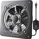 16 Inch Window & Wall Mounted Exhaust Fan, 1040 CFM High Speed Ventilation Fan, 1460 RPM Industrial Extractor Fan with Adjustable Speed for Basement, Garage, Home, Office & Commercial Use