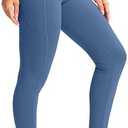 SANTINY Women's Fleece Lined Winter Leggings Water Resistant High Waisted Thermal Hiking Running Warm Pants Women Pockets S