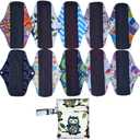 10Pieces 10Inch Reusable Washable Menstraul Pads Sanitary Pads