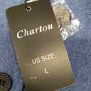 CHARTOU Women Winter Long Pea Coat Wool Blend Stand Collar Single Breast Thicken Blazer Jacket (Large, Blue)