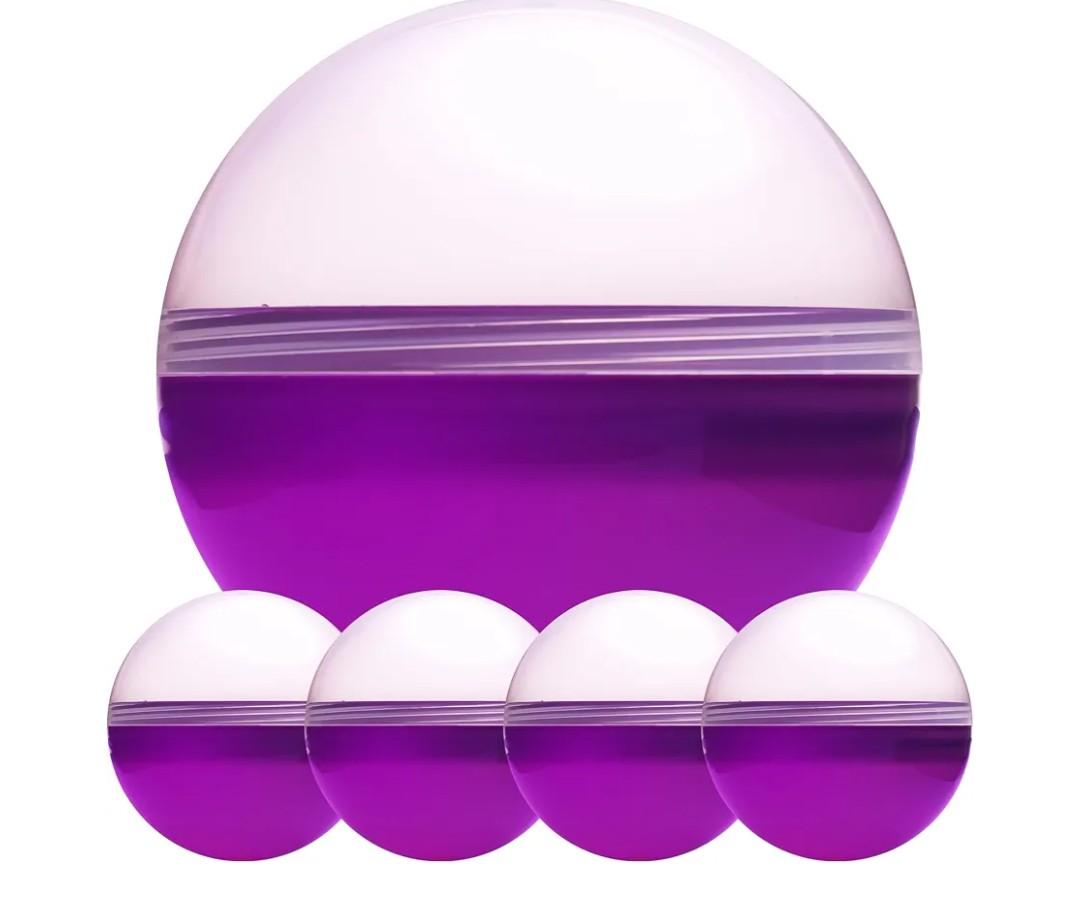 Big Claw Machine Capsules Translucent Purple Plastic Sphere Party Favor Containers Round 5 pcs 6.3 inch Jumbo Plastic Christmas Ornaments Extra Large Gift Box Craft Party Supplies Vending Capsules
