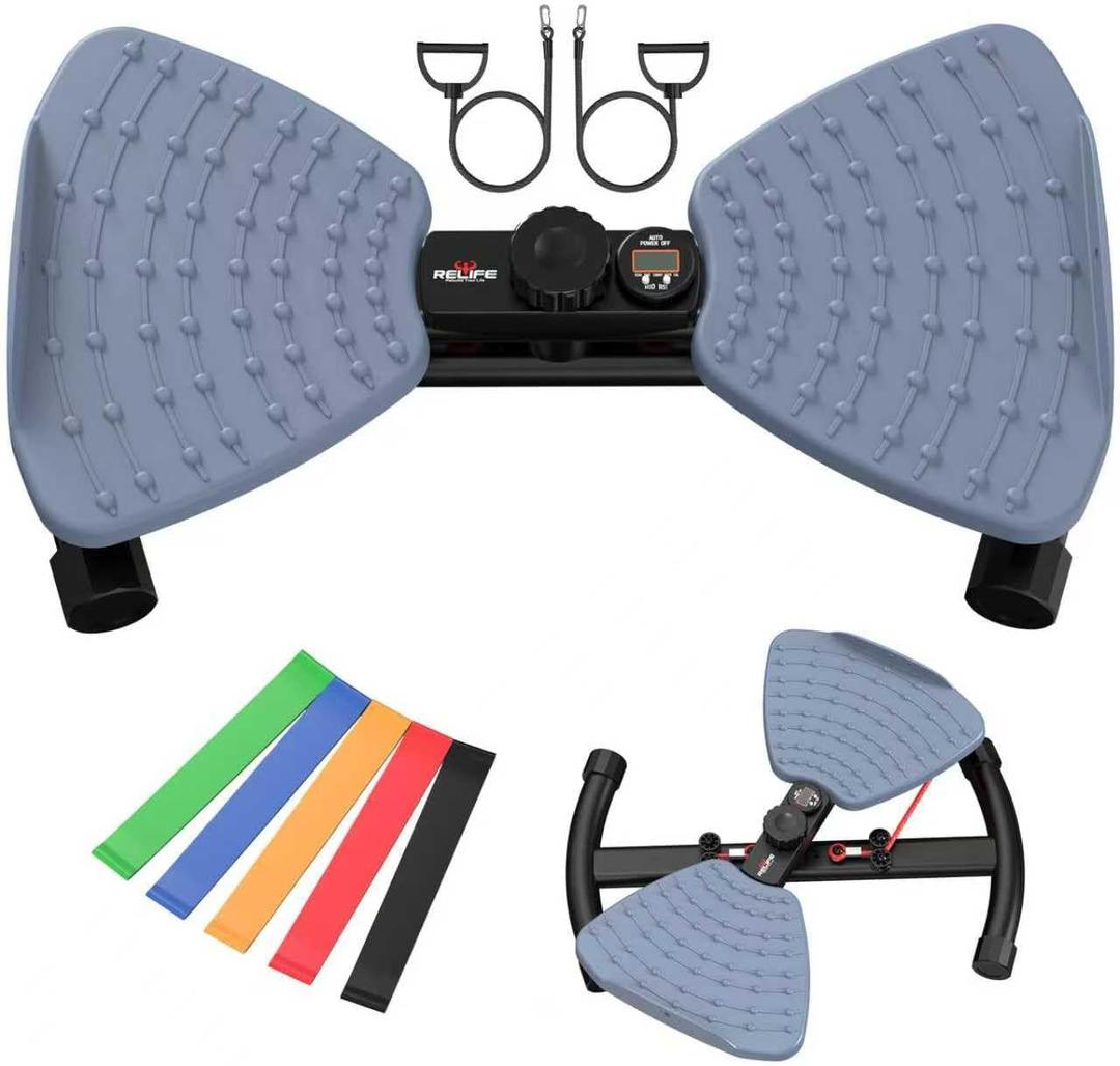 Relife Waist Twister Machine,Ab Twist Board With Digital Monitor, 20db Quiet, 300lb Capacity Anti-Slip Base For Home Gym, Belly Fat Workout For Women & Men (gray)