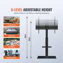 VEVOR Swivel TV Stand Mount, Adjustable Floor Stand for 32-85 Inch TVs, Holds Up to 110lbs, Height Adjustable with Tempered Glass Base, Max VESA 400x800mm for Living Room or Bedroom
