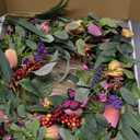 WreathDream 22 inch Spring Summer Wreath Tulip Wreath for Front Door with Purple Tassels, Eucalyptus Leaves, Ferns, Butterflies for Indoor Outdoor wall Festival Home Farmhouse Wedding Decor