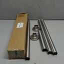 SUNALLY Shower Curtain Rod, Spring Tension Shower Rods Adjustable 32-61 Inch Stainless Steel Telescoping Curtain Rod for Bathroom or Windows, No Drilling, No Slip, No Rust, Nickel