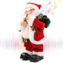 Electric Santa Claus Toy with Shaking Belly and Feet, Singing and Dancing Musical Christmas Doll, Xmas Gift