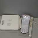 Sintege 4 Pcs Girls Tea Party Set Girls Tea Party Accessories Gloves Hats Necklace Fans for Toddler(White)