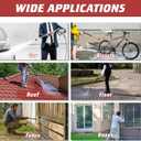 Pressure Washer Hose 50 FT, 1/4" PVC Gray Power Washer Hose, 3300 PSI Kink Resistant Pressure Water Hose, M22-14mm Extension Hose Replacement for Home Use