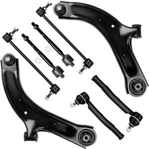 SCITOO 8pcs Front Lower Control Arm Ball Joint Tie Rod End Suspension Kit Fit 2009-2013 For Nissan Cube 2007-2012 For Nissan Versa Sway Bar End Link K620566 K620567