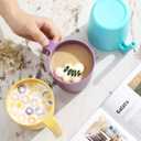 Berglander Plastic Coffee Mugs Set of 8, Mutil Color Plastic Cups with Handles 15oz, Reusable Water Cup, Easy to Carry, Great for Home, Garden, Picnic, Camping, Outdoor