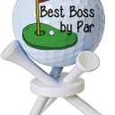 Boss Birthday Gifts for Men, Funny Gift for Boss Lady, Manager, Supervisor, Leader Female Male, Retirement, Thanksgiving, Best Bosses Day Gifts, Golfball Tabletop Display Stand Gifts, 3 tees