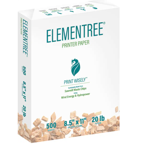 Elementree - Sustainable Printer Paper For Everyday Printing and Copying, 8.5 x 11 20lb/ 75gsm 500 Sheets Per Ream (00918) - White