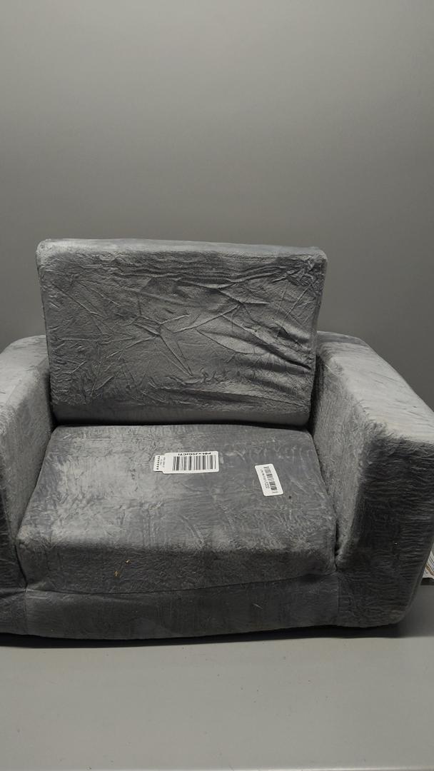 Zorvoxz Kids Couch, 2in1 Toddler Chair Comfy 13 Years Old, Convertible Kids Chair, Toddler Couch Sofa, Kid Sofa to Lounge Bed for Boys and Girls Gifts, Kids Recliner, Grey