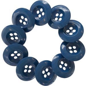12 Pcs Navy Sewing Buttons 0.75 inch Uniform Buttons 30L 4 Hole Polished Glossy Finish 19mm Plastic Ideal for Pants Jacket Uniforms Bags Accessories Craft DIY