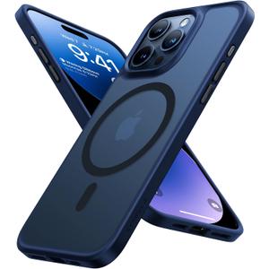 TORRAS Magnetic Guardian Designed for iPhone 15 Pro Max Case, Military Grade Drop Tested, Compatible with MagSafe, Slim Case for iPhone 15 Pro Max Phone Case (6.7") 2023, Blue Titanium