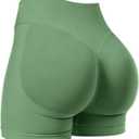 HIGORUN Women Workout Impact Shorts Scrunch Butt Lifting Gym Yoga Seamless Booty Biker Shorts (XS)