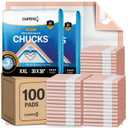 Curera Chucks Premium Disposable Underpads 30x36 [100-Count] Ultra Absorbent Chux Incontinence Bed Pads Disposable Adult with Adhesive Tape, Pee Pads Pet Training Pads XX-Large 30x36 Bulk Pack