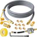 Upgraded Weber Natural Gas Conversion Kit - 10FT Hose & Regulator for Genesis, Genesis II, Spirit, Spirit II Grills