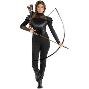Morph Womens Dystopian Huntress Costume - Includes Leather-Look Jacket, Tactical Pants, Mock Arm Guards, and Utility Belt L