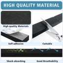 3Pcs Universal Vented Ridge Material 2"x15" Metal Roofing Self-Adhesive Felt Closure Strip Black Insulating Roof Panel Seal Weather Resistant Sealing Strips for Metal Roofs