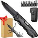 Gifts for Men Him Dad, Pocket Multitool Knife, Christmas Stocking Stuffers for Men, Anniversary Birthday Gifts for Husband, Boyfriend, Guy, Groomsmen, Fathers Day, Gadget for Hiking, Camping, Outdoor