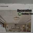 STICKGOO Drop Ceiling Tiles 24x24 PVC Glue Up Ceiling Panel to Prevent Breakage Pack of 12 Tiles Cover 48 Sq. Ft, White