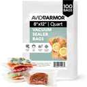 Avid Armor Vacuum Sealer Bags Quart 8x12 Inch 100 Pack for Food Saver, Seal a Meal Vacuum Seal Machines, Commercial Grade Heavy Duty BPA Free for Sous Vide and Meal Prep Precut Storage Bag