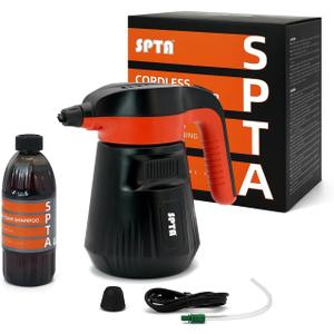 SPTA Pressure Foam Sprayer, 2.25L/76 oz Electric Pressurized Soap Sprayer Car Foam Sprayer, Cordless Pump Sprayer, Car Wash Pressure Washer Foamer with 500ML Shampoo for Detailing