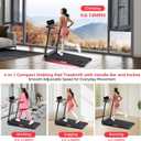 Walking Pad Treadmill with Handle Bar & Incline, 0.6-10MPH Portable Small Treadmills for Home Small, 3.5HP Walking Pad Treadmill with Incline, 400LBS Electric Mini Treadmills for Home Exercising