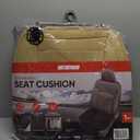 Motor Trend Seat Covers for Cars Trucks SUV, Faux Leather Beige Padded Seat Covers with Storage Pockets, Premium Interior Car Seat Cover, 2 x Front Seat Covers