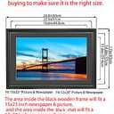 LTYHHK 15x23 Newspaper Picture Frame Solid Wood 12x20 Panoramic Picture Frames ,Displays Picture12x20 with Mat or 15x23 Inch without Mat, Poster Frame 15x23 Photo Frames Family Wall 12x20 Picture