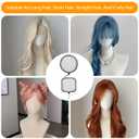 12PCS Black Hair Weave Sleeve Weaving Net Cap with Elastic Drawstring for Afro Puff Bun Wig Making Tools(Round, Square)