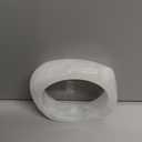 Chunky White Marble Swirl Lucite/Acrylic Bangle Bracelet with Rounded Square Shape