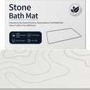 Stone Bath Mat Diatomaceous Earth Shower Mat Non-Slip Super Absorbent Diatomite Stone Mats for Bathroom Floor/Ktichen Cuonter Quick-Drying Easy to Clean (24''*16''White)