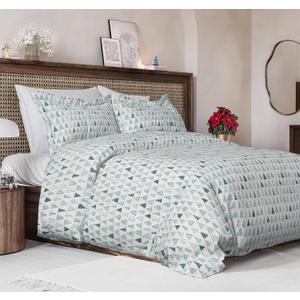 Christmas Duvet Cover King Size Set - Extra Soft King Duvet Cover with 2 Pillow Shams - Holiday Xmas Bedding with Zipper Closures & Ties - Comfy, Cozy, Breathable Bed Set - 104 x 90, Christmas Tree (07 - Christmas Tree 3 (No Comforter))