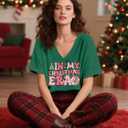 CQF Christmas Shirts for Women in My Christmas Era V Neck T-Shirts Funny Colorful Xmas Holiday Tee Tops, S