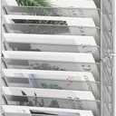 10-Tier Wall File Organizer, Hanging Mail Organizer Wall Mounted Paper Document Holder, Metal Clipboard Storage Basket for Office Home School Organization, Silver