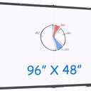 Magnetic Dry Erase Board 96 x 48 inches, Maxtek 4" x 8" Whiteboard for Wall, Large White Board Dry Erase Foldable Wall-Mounted Aluminum Frame Erase Board with Marker Tray for Office Home and School