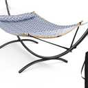 SUNCREAT Portable Outdoor Hammock with Stand, Double Hammock with Stand for Outside, Patent Pending, Gray