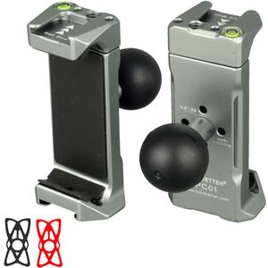 1 Inch/25mm Ball Mount Phone Holder Compatible with RAM mounts B Size Double Socket Arm for Car Bike Motorcycle Phone Mount with 1" Ball