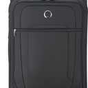DELSEY PARIS Helium DLX Softside Expandable Luggage with Spinner Wheels, Black, Checked-Large 29 Inch