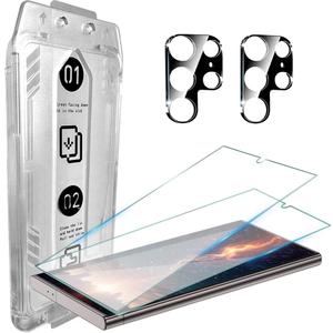 for Samsung Galaxy S25 Ultra Screen Protector 9H+ Tempered Glass [Auto Dust free Tray] [Military Grade Shatterproof] [Case Fit] [Longest Durable] with Camera Lens Shield for Samsung S25 Ultra (Transparent)