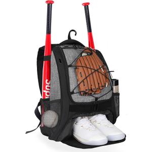 Goloni | Baseball Backpack,Baseball Bag for Adult,Softball Bat Bag with Shoes Compartment,Large Main Compartment for Helmet & accessories, Fence Hook