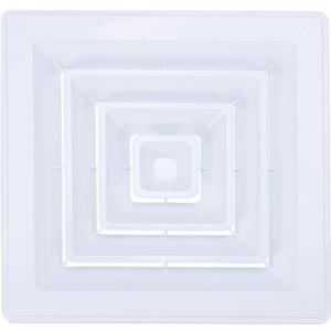 PATIKIL Square Vent Cover 10 x 10 Inch, 1 Pack Plastic Return Air Grille Side Wall or Ceiling Air Diffuser for 8 x 8 Inch Home Office Bathroom Kitchen Toilet Vent Duct Opening, White