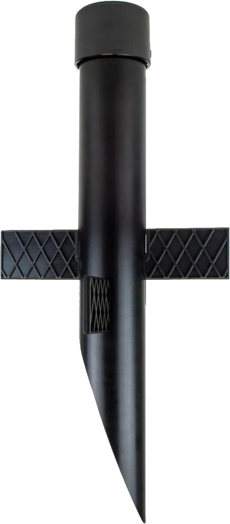 Newhouse Lighting MPOST17 2.5-Inch Outdoor Mounting Post with Cap and Stabilizing Wings for Landscape Flood Lights, Black, 17.63