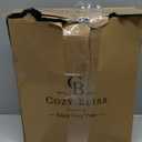 Cozy Bliss Faux Fur Throw Blanket for Couch, Cozy Warm Plush Striped Blanket for Sofa Bedroom Living Room, 50 * 60 Inches Black