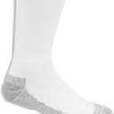 Fruit of the Loom Mens Work Gear Cushioned Crew Socks 10 Pair (6-12, White)