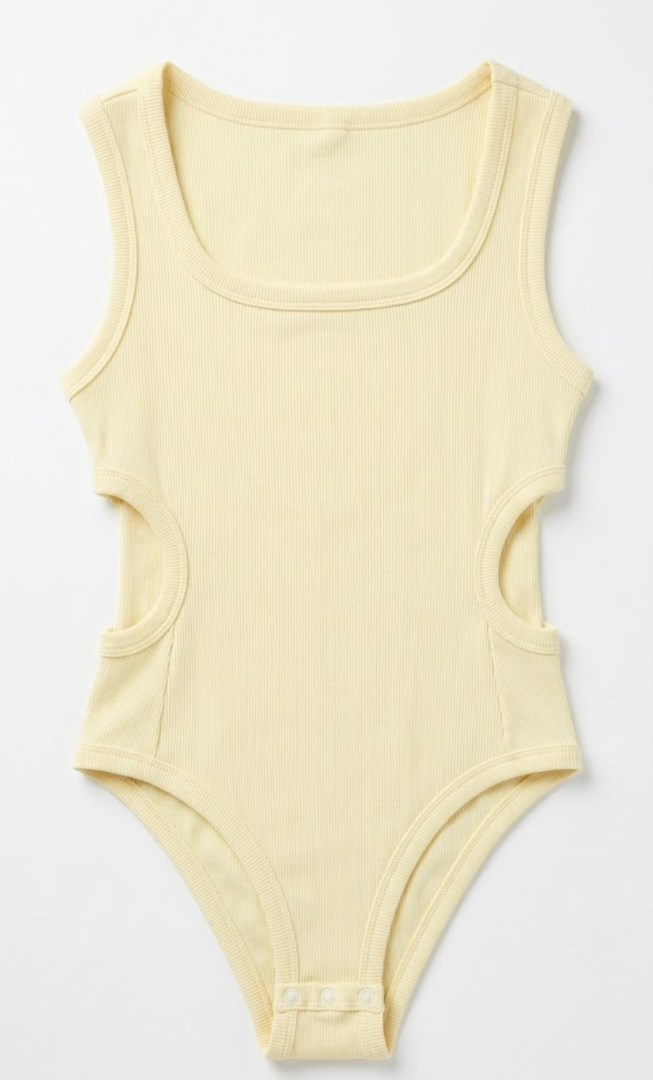 Women T-Shirt Yellow, One-Piece Bodysuit Leotard Sleeveless Athletic Jumpsuit Wrestling Singlet, L